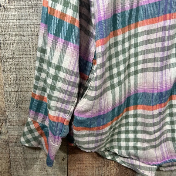Wild Fable Plaid Flannel Small Oversized Cozy Cottagecore Button Shirt Gorpcore - Picture 3 of 6